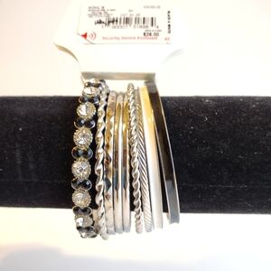 NEW COLOR by Kohl’s Rhinestones Set of 9 Bangle Bracelets